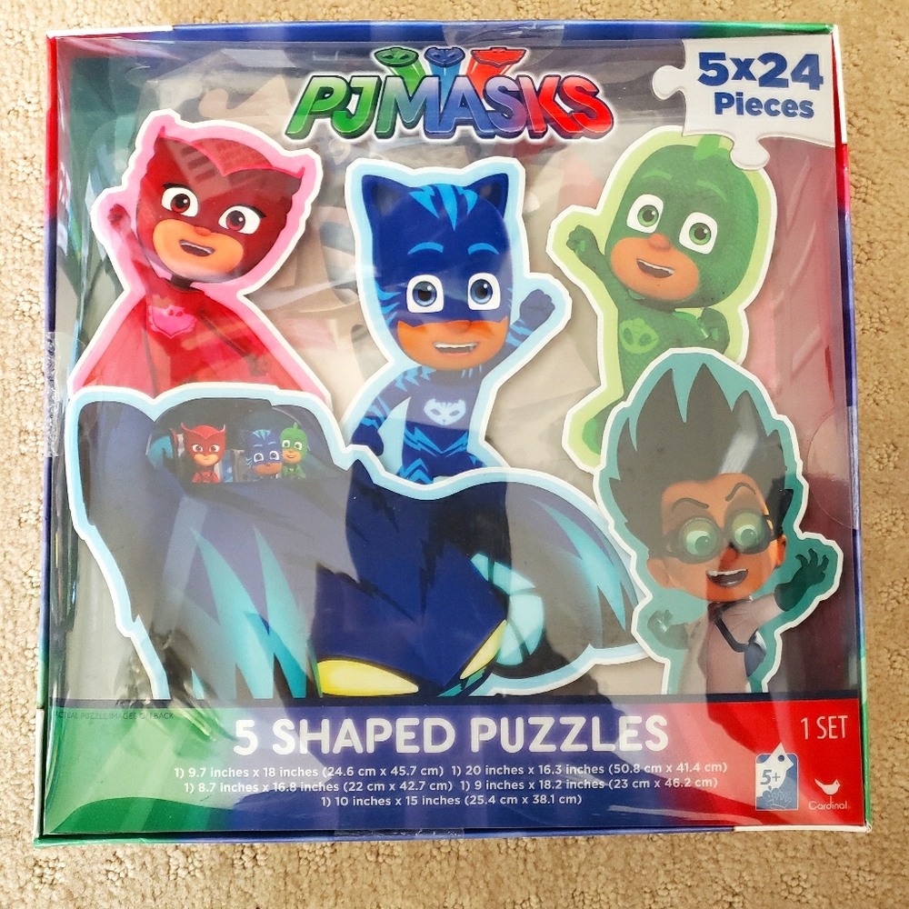 New PJMasks Shaped Puzzles Christmas gift kids 5 puzzles